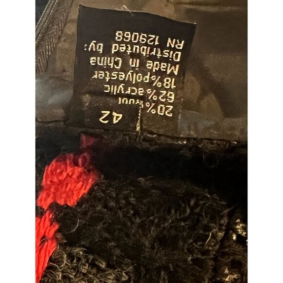 DESIGUAL Sleeveless Wool Blend Boucle Sheath Dress Red Black Spain 42 US 10 12 V - Picture 12 of 13